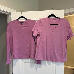 Eileen Fisher Lavender Knit Top & Sweater Set